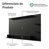 Panel para TV Hasta 60 Pulgadas Alfa Negro