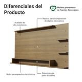 Panel para TV Hasta 60'' Marrón Alfa