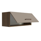 Gabinete Superior Multiuso 80 cm 1 Puerta Marrón/Crema Madesa