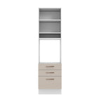 Mueble de cocina para horno 60 x 60 cm 1 Puerta 3 Cajones Blanco/Crema Agata