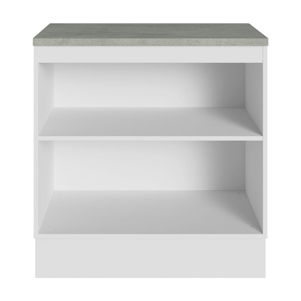 Gabinete Bajo Multiuso 80 cm 2 Puertas Blanco/Crema Madesa