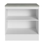 Gabinete Bajo Multiuso 80 cm 2 Puertas Blanco/Crema Madesa