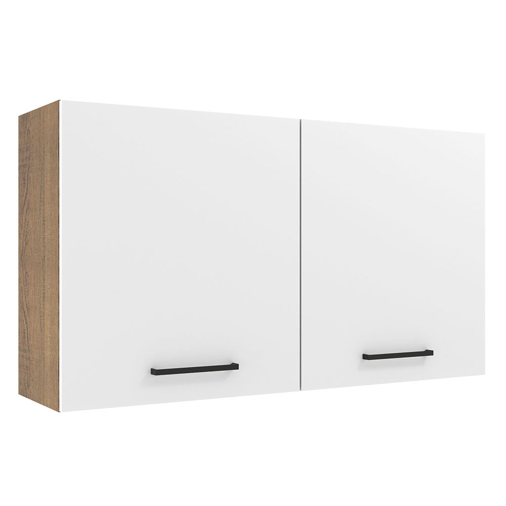 Gabinete Superior Multiuso 120 cm 2 Puertas Marrón/Blanco Madesa