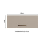 Gabinete Superior Multiuso 80 cm 1 Puerta Blanco/Crema Madesa