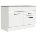 Gabinete Bajo 120 cm 1 Puerta 2 Cajones Blanco Agata Madesa