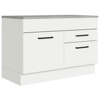 Gabinete Bajo 120 cm 1 Puerta 2 Cajones Blanco Agata Madesa