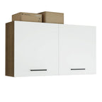 Gabinete Superior Multiuso 120 cm 2 Puertas Marrón/Blanco Madesa