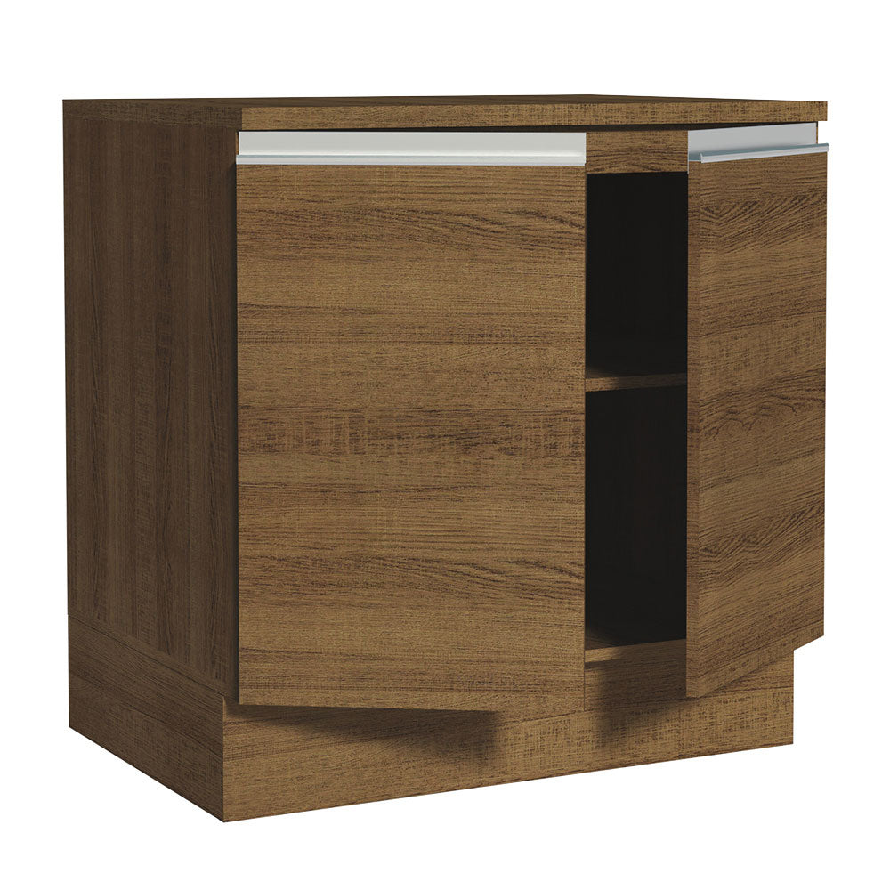 Gabinete Bajo 80 cm 2 Puertas Marrón Glamy Madesa