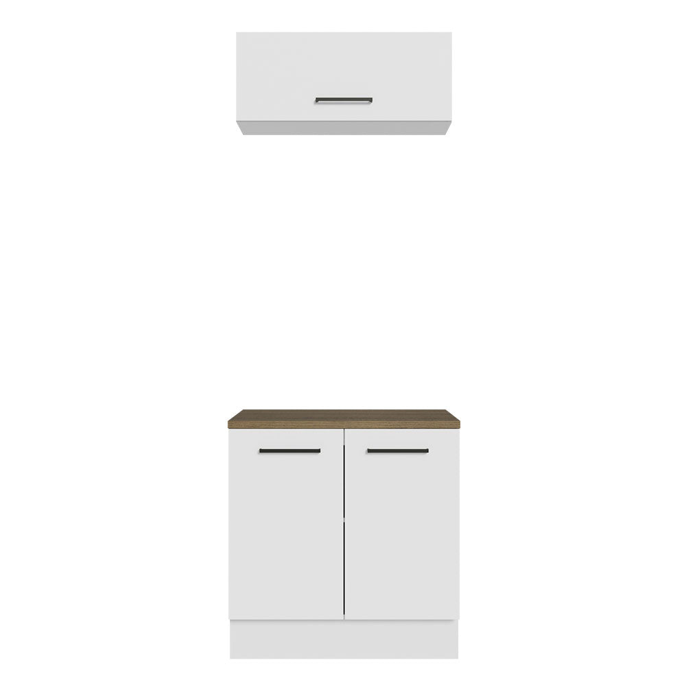 Mueble Integral Multiuso Garaje 80cm Blanco/Marrón