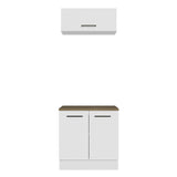 Mueble Integral Multiuso Garaje 80cm Blanco/Marrón