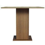 Mesa de Comedor 90 cm con Encimera Vidrio Marrón Madesa