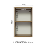 Alacena Madesa Glamy 40 cm 1 Puerta Marrón