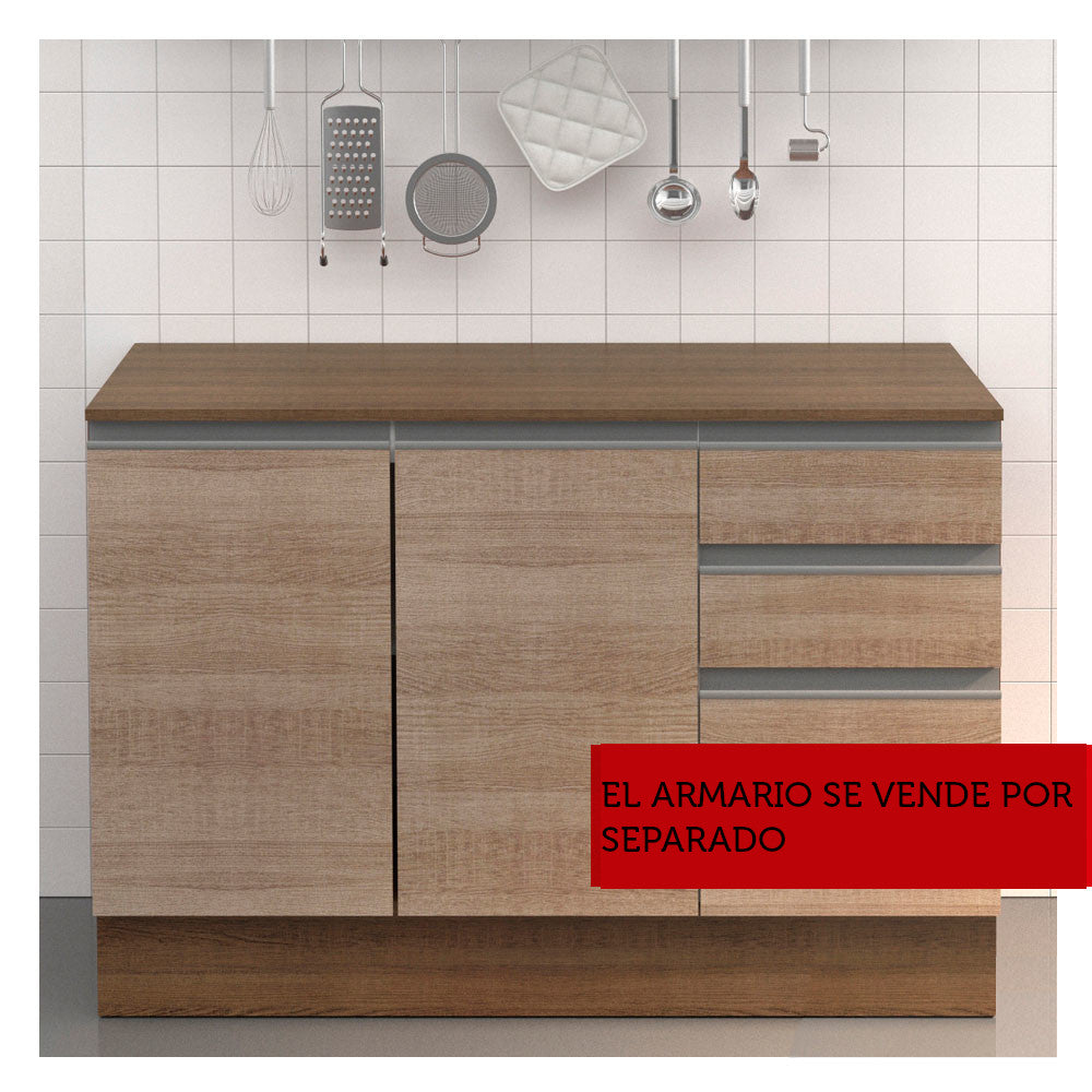 Mesón para Mueble de Cocina 120 cm Madesa Marrón