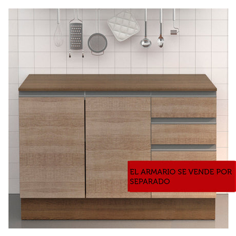 Mesón para Mueble de Cocina 120 cm Madesa Marrón