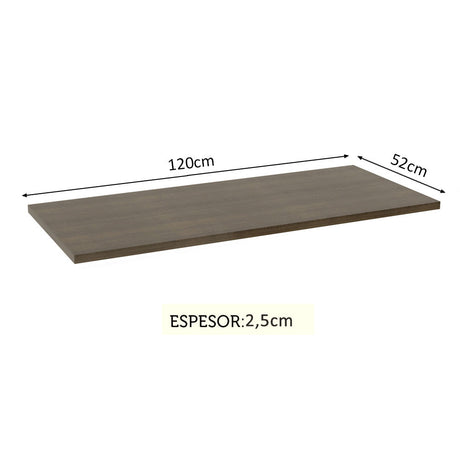 Mesón para Mueble de Cocina 120 cm Madesa Marrón