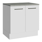 Gabinete Bajo Multiuso 80 cm 2 Puertas Blanco Madesa