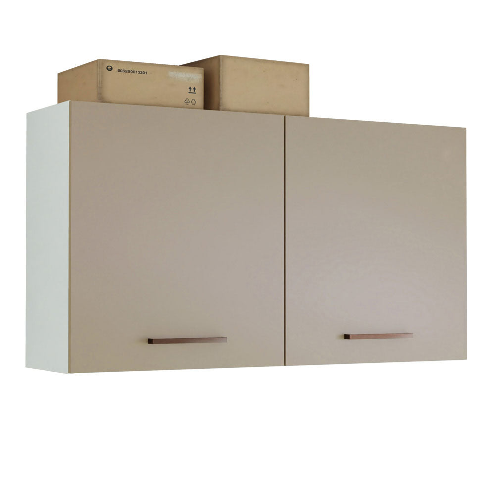 Gabinete Superior Multiuso 120 cm 2 Puertas Blanco/Crema Madesa