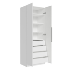 Clóset Modular 80 cm 2 Puertas 4 Cajones Blanco Neo Madesa