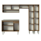 Cocina Integral 229cm con Fregadero Marrón Emilly 11