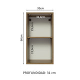 Alacena Madesa Glamy 35 cm 1 Puerta Marrón