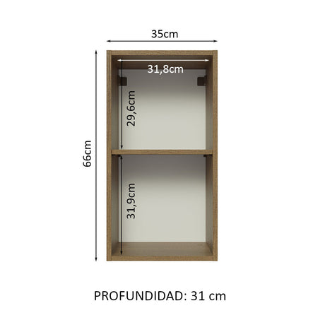 Alacena Madesa Glamy 35 cm 1 Puerta Marrón