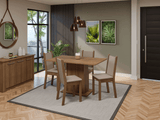Comedor Mesa con Encimera de Madera 4 Sillas Tina Madesa RB