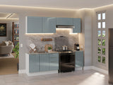 Cocina Integral con Accesorios 240cm Lux Blanco/Gris