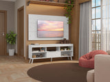Mueble con Panel para TV hasta 65 Pulgadas con patas Blanco Detroit Madesa