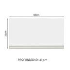 Gabinete Superior 60 cm 1 Puerta Abatible Marrón/Blanco Glamy Madesa