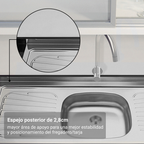 Fregadero de Acero Inoxidable 120 cm Madesa