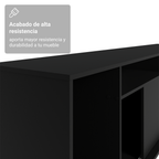 Mueble para TV hasta 65 Pulgadas 180 cm 1 Puerta Negro Cancún Madesa