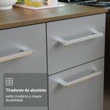 Cocina Integral 180cm Marrón/Gris Easy