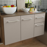 Cocina Compacta 180cm Marrón/Crema Easy