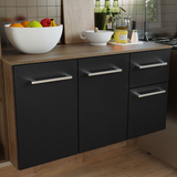 Cocina Compacta 180cm Marron/Negro Easy