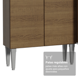 Cocina Integral 229cm con Fregadero Marrón Emilly 10