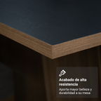 Conjunto de Comedor 6 Sillas Marrón/Negro/Oxford Renata Madesa