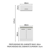 Mueble Integral Multiuso Garaje 80cm Blanco