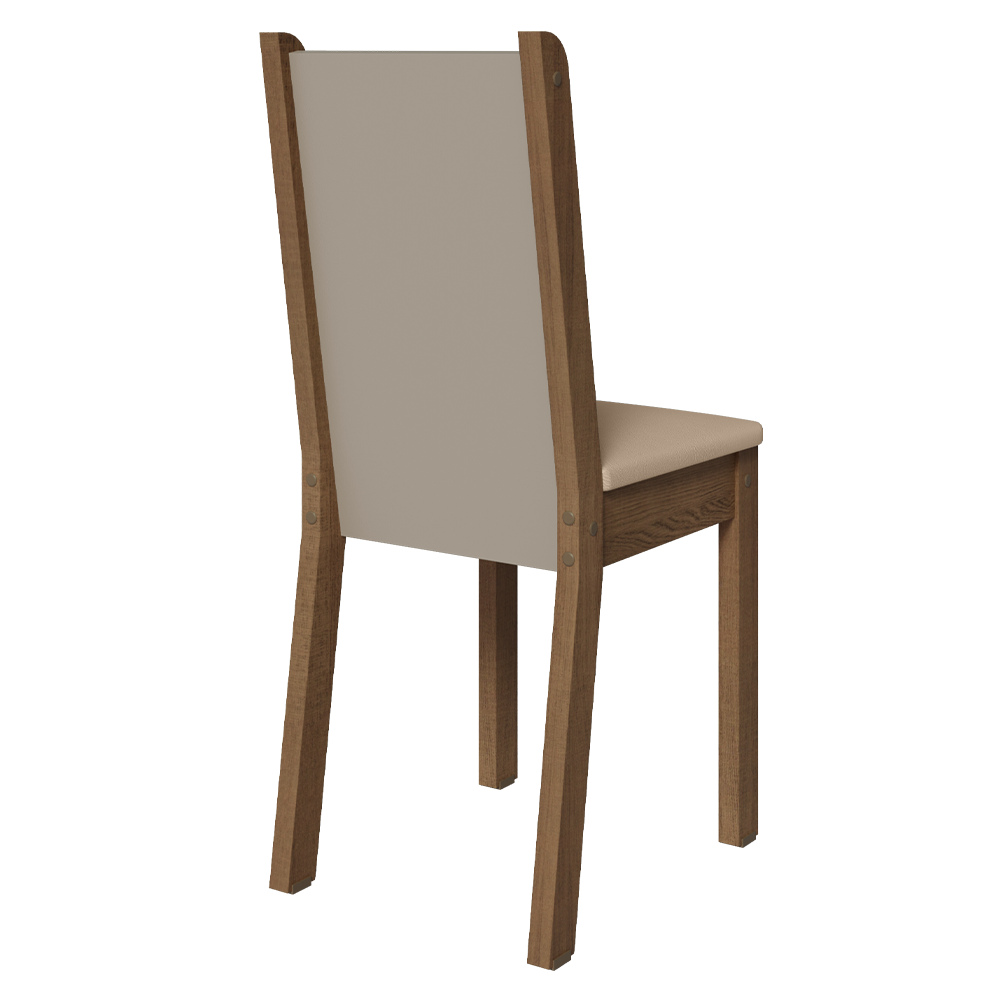 Juego de Comedor Mesa Encimera de Madera 8 Sillas Marrón/Crema/Beige Marisa