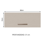 Gabinete Superior 80 cm 1 Puerta Abatible Blanco/Crema Agata Madesa