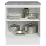 Gabinete Bajo de Cocina 70 cm 2 Puertas Blanco/Verde Vik Madesa