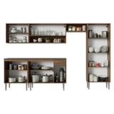 Cocina Integral 293cm Marrón/Negro Emilly 10