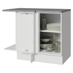 Gabinete Bajo Esquinero 102 cm 1 Puerta Blanco Stella Madesa