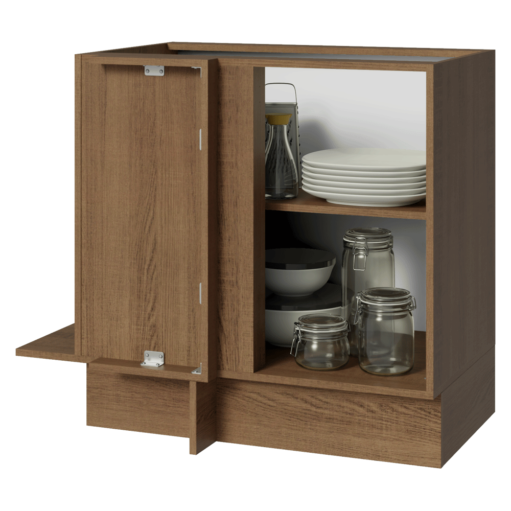 Mueble Esquinero 1 Puerta (Sin Encimera) Marrón Glamy Madesa