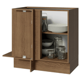 Mueble Esquinero 1 Puerta (Sin Encimera) Marrón Glamy Madesa
