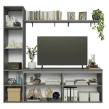 Mueble para TV hasta 70 Pulgadas 200 cm Sin Patas Nice Gris 01