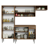 Cocina Compacta 229cm Marrón/Blanco Emilly Top