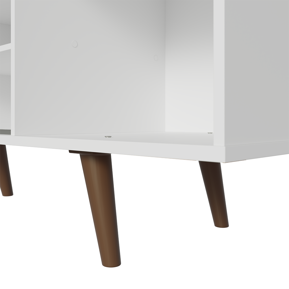 Mueble para TV hasta 80 Pulgadas 160 cm Con Patas Torino Blanco/Marrón