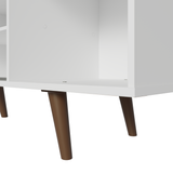 Mueble para TV hasta 80 Pulgadas 160 cm Con Patas Torino Blanco/Marrón