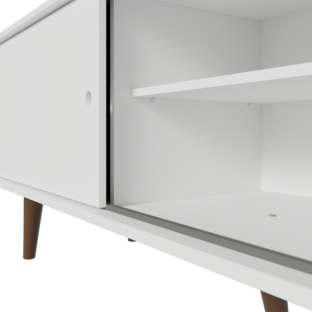 Mueble para TV hasta 80 Pulgadas 160 cm Con Patas Torino Blanco/Marrón