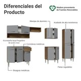 Cocina Integral 293cm con Fregadero Marrón/Gris Emilly 09